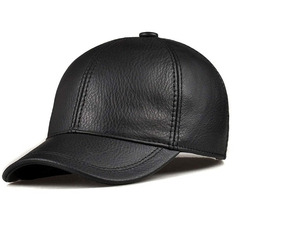 New Design <b>Baseball</b> <b>Caps</b> Genuine Leather Custom Made Black Fitted Leather <b>Baseball</b> <b>Caps</b> Leather <b>Caps</b> OEM Service in Cheap Prices - Product Image 4