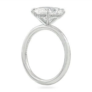 Luxury 2.50 carat Oval Cut Lab Grown Diamond Engagement Ring Solitaire 4 Prong 18K Gold IGI Certified Loose Diamond Ring - Product Image 2