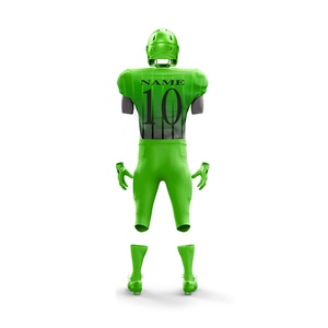 Uniforme de football américain personnalisé en gros 100% polyester comprend un pantalon en jersey appliqué XL ensembles de logos sublimés prix bon marché - Product Image 5