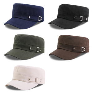 Navy Cotton Baker <b>Boy</b> Cadet Hat Adjustable Silver Buckle Newsboy <b>Cap</b> for Men Women - Product Image 2