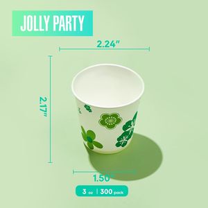 Set di 300 Bicchieri Monouso da 3oz, Bicchieri di Carta per Bagno, Collutorio, Bevande Fredde, Feste, Picnic, BBQ, Viaggi - Product Image 3
