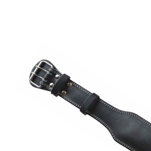 Ceinture de musculation professionnelle en cuir véritable noir pour hommes et femmes, ceinture de soutien dorsal pour la musculation en salle de sport, en vente - Product Image 4