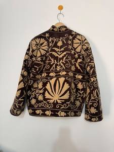 Elegant <b>Velvet</b> Suzani <b>Jacket</b> <b>Women</b> | Woven Floral Hand Embroidery Eco-Friendly Boho Winter Party Festival Wear - Product Image 4