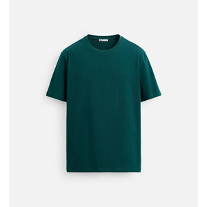 Camiseta de algodón lisa para hombre, de manga corta, con cuello redondo, de calidad confiable, en oferta, de un fabricante líder. - Product Image 1