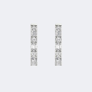 Boucles d'oreilles en diamant cultivé en laboratoire, 5.15 CTW, plusieurs formes, coupe brillante, pour femmes, en argent Sterling 925, couleur E F, VS VVS, bijoux de luxe, cadeau - Product Image 4