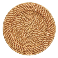 Assiettes de présentation en rotin de différentes couleurs, nouvelle tendance, style bohème, faites à la main, sous-assiettes en osier