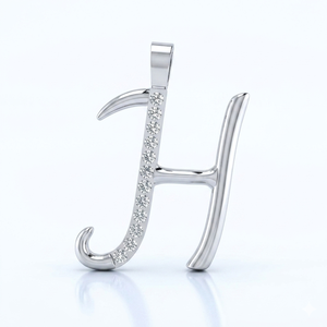 Iced Custom Initial Alphabet letter Moissanite Diamond Charm Classic Pendant 925 <b>Silver</b> Jewelry Trendy Bling <b>Necklace</b> for Gifts - Product Image 1
