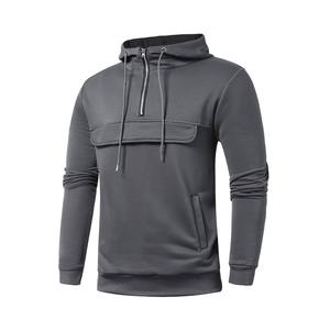 Sudadera con capucha y cremallera completa para hombre, 100% algodón, estilo francés, con logotipo personalizado, estilo urbano, gruesa. - Product Image 1