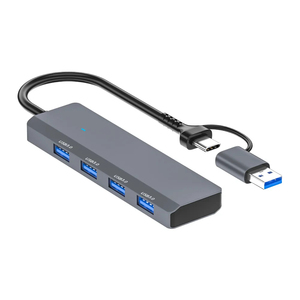 Aluminum Alloy <b>USB</b> 3.0 Hub Type-C Expander 4 Port <b>USB</b>-A <b>Multi</b> Device Charging Dock for Laptop Tablet - Product Image 5