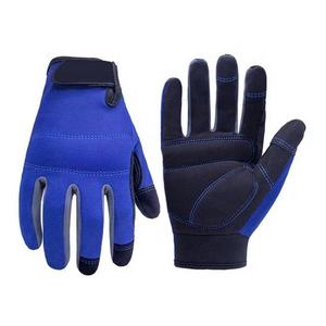 Gants de sécurité en PU à paume renforcée, conception personnalisée, couleur rouge, épaisseur 10 mil, longueur 10 pouces, pour mécaniciens et usage industriel - Product Image 1