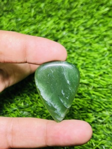 FAIJAN GEMS Cabujón de Serpentina Verde Natural para Envolver con Alambre, Forma de Pera, Cristales Curativos para Joyería, Tercera Parte - Product Image 3