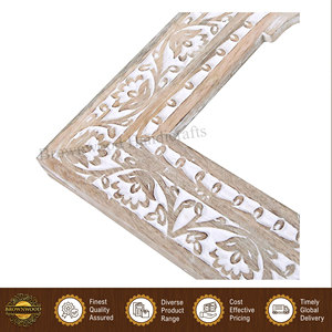 Antique Design High Quality <b>White</b> Distress Finished Color 100% Natural Mango Wood Photo <b>Frame</b> for Home Decoration - Product Image 2