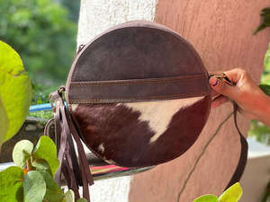 Venta caliente bolso de cuero de piel de vaca mujer Animal estampado piel cuero Sling Bag pelo en monedero bolsos de piel auténtica mujeres - Product Image 2