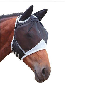 Nouveau Masque Anti-Moustiques et Anti-Moucherons pour Cheval, Respirant et Rafraîchissant, Protection Solaire pour Tête de Cheval Sans Oreilles, Fournitures d'Équitation et Soins Équin - Product Image 2
