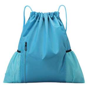 Fashion Sports Zipper <b>Drawstring</b> <b>Backpack</b> Pocket Oxford Cloth for Travel Football Basketball Shoes - Product Image 1