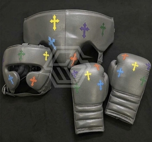 Nuevo Diseño, Logotipo Personalizado Impreso, Color Personalizado, Cuero Vacuno, Cómodo, Para Todas las Estaciones, Guantes de Boxeo Profesionales para Combate y Sparring - Product Image 2