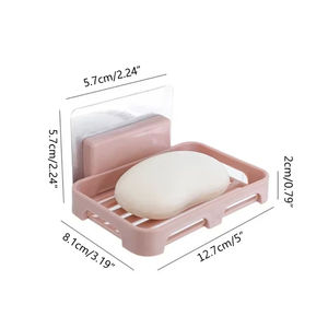 Support mural en métal pour savon, simple couche, sans perçage, égouttoir de rangement pour salle de bain domestique - Product Image 6