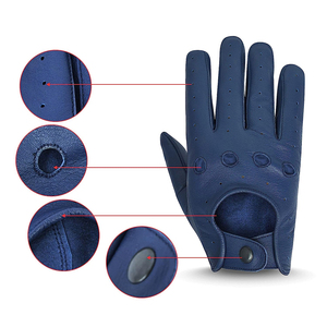 New Style Fashion Sports <b>Driver</b> <b>Gloves</b> Lambskin Leather Men Heavy Duty Industrial Safety Eco-Friendly Breathable Touchscreen Car - Product Image 2