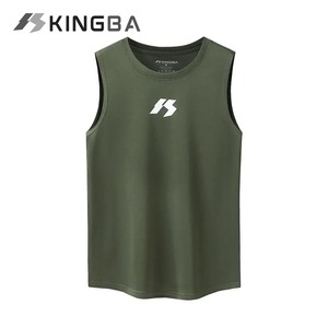 Custom Men's Plus Size Polyester/Cotton Anti-Pilling Heat-Transfer Printed Tank Tops Summer Sweat <b>Vest</b> Knitted <b>Stringer</b> Square - Product Image 2