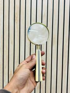 Lupa de Mano de Latón de 3'' con Mango Decorativo |   Lupa óptica de cristal vintage (no plegable) - Product Image 5