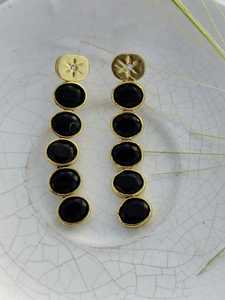 Colorful Gemstone <b>Crystal</b> Cushion Cut <b>Stud</b> <b>Earrings</b> Gold Plated Geometric Statement Jewelry for Women's Party Gift - Product Image 2