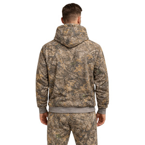 เสื้อฮู้ดดี้ผ้าฟลีซหนานุ่มคุณภาพสูง พิมพ์ลายพราง Real Tree  พร้อมโลโก้สั่งทำพิเศษ ทรงบ็อกซี่  เสื้อสเวตเชิ้ตลายพราง  ปรับแต่งแบรนด์ได้ - Product Image 3