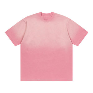 T-shirts personnalisés pour hommes effet soleil délavé, style rétro streetwear, coupe décontractée ample, manches courtes, haut de mode personnalisé - Product Image 6