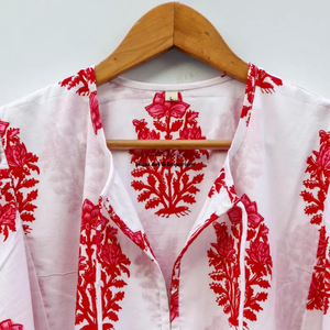 Beautiful floral Cotton Block Printed dress Dress For Casual wear Hand Block Printed Dress - Product Image 2