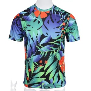 T-shirt personnalisé avec logo par sublimation, matière polyester/coton, respirant, séchage rapide, manches courtes, impression par transfert thermique - Product Image 1