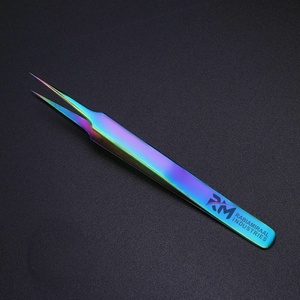 Pinzas para Extensión de Pestañas RMI Plain Grip Precision 7, 10 mm, Acero Inoxidable Japonés de Alta Calidad, Multi Plasma - Product Image 5