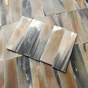 Plaquettes de couteau en corne de bœuf naturelle multicolore, matériau artisanal pour couteaux et créations, prix de gros - Product Image 6