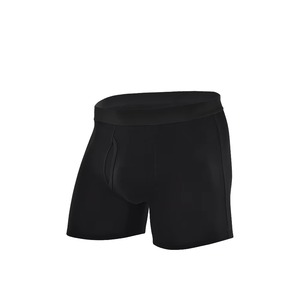 Calzoncillos bóxer de spandex y poliéster, ligeros, de secado rápido, material flexible, ajuste cómodo para hombre, ropa interior para uso diario. - Product Image 1
