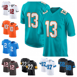 Custom Teal American Football Jersey V Neck Team Uniform OEM Private <b>Label</b> Custom <b>Name</b> Number Sublimation Wholesale - Product Image 4
