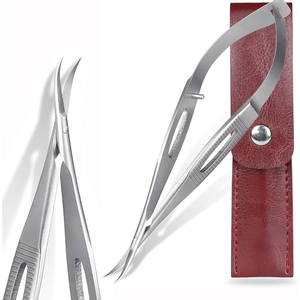 Ciseaux de beauté à ressort incurvés ultra-affûtés en acier inoxydable, fabriqués au Pakistan, les plus récents pour les soins personnels, OEM/ODM disponibles, excellent fournisseur - Product Image 1