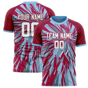 Camiseta de Fútbol Sublimada Personalizada OEM, Unisex, Manga Corta, Estampado Geométrico, Secado Rápido, Cuello Redondo de Poliéster, Ropa Deportiva para Adultos - Product Image 6
