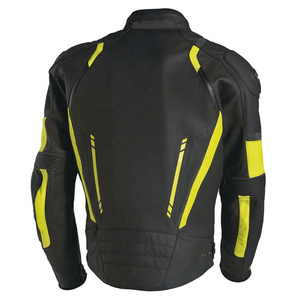 <b>Men's</b> Professional Vintage Motorcycle Faux Leather <b>Jacket</b> CE Armored Breathable Racing Protective Biker Gear High-Visibility - Product Image 2