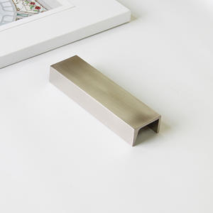 Poignée de meuble moderne minimaliste en acier inoxydable brossé en forme de U pour commode, quincaillerie durable pour chambre et salon - Product Image 5