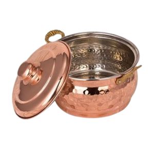 Olla de Cobre Puro Martillado de Lujo con Tapa, Olla Profesional para Cocina y Sopa para Uso Doméstico y en Restaurantes - Product Image 4