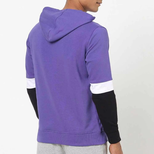 เสื้อฮู้ดบล็อกสีสำหรับผู้ชาย ผ้าฟลีซนุ่ม แขนยาว มีฮู้ด สวมใส่สบาย สไตล์ลำลอง สตรีทแวร์ เหมาะสำหรับฤดูหนาว และการออกกำลังกาย - Product Image 2