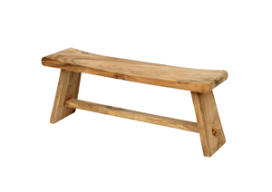 Banc en bois Ryu fabriqué en bois naturel massif, design à grain unique, durable, facile à nettoyer, parfait pour les espaces modernes, rustiques et minimalistes - Product Image 3