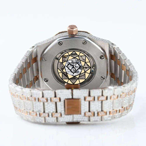 Reloj de Lujo con Esqueleto, Estilo Hip Hop Americano, Completamente Cubierto de Piedras, Reloj de Diamantes Moissanite, Reloj de Pulsera Premium con Brillo - Product Image 5