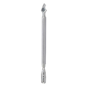 Pousse-cuticules professionnel en acier inoxydable argenté pour manucure et pédicure, longueur 137 mm, diamètre 7 mm, pour peaux mortes des doigts - Product Image 1