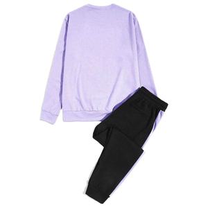 Sudadera de algodón personalizada unisex de alta calidad, conjunto de pantalón transpirable con cuello redondo, chándal para correr para hombres y mujeres, Invierno sólido - Product Image 4