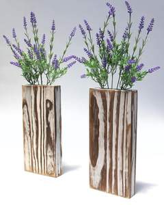 Vase à fleurs en bois fait main, design tendance, pour décoration de mariage, vase à fleurs en bois sculpté à la main, style traditionnel, pour décoration classique - Product Image 5