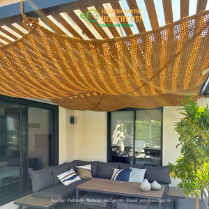 Toldo de Sombra de Fibra de Coco ECO2GO VIETNAM, Manual, 70%-90% de Sombreado, Flexible, Montado con Cuerdas, Protección Solar, Tamaños Personalizados a Precios Bajos - Product Image 4