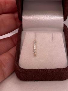 Pendientes de Aro de Oro de 14K con Diamante Redondo de Laboratorio de 0.30ct, Aros Minimalistas con Diamantes, Regalo de Aniversario, Cumpleaños, Graduación, para Ella - Product Image 4