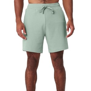 Pantalones Cortos Bermuda de Algodón Verde Sólido para Hombre 2026 con Cordón en la Cintura, Diseño Casual de Tiro Medio con Bolsillos, Tejido Transpirable, ODM - Product Image 3