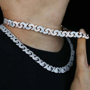 VVS Moissanite <b>Infinity</b> Cuban Link <b>Bracelet</b> 925 Sterling Silver Iced Out Baguette Hip Hop Chain - Product Image 1