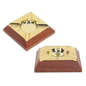 ที่เขี่ยบุหรี่ซิการ์ CIGARLOONG แบบไร้ควัน ทำจากโลหะและไม้เมอร์บาว 4 ช่อง ขนาดใหญ่ สำหรับบ้าน สำนักงาน ร้านอาหาร - Product Image 3