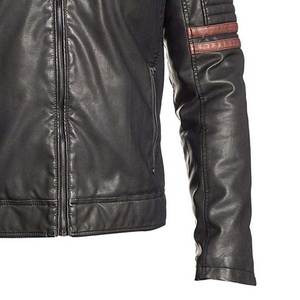 Chaqueta de Motociclista de Cuero Personalizada para Hombre, Estilo Vintage, Corte Ajustado, Ropa Casual de Calle, Moda de Invierno, Suministro de Fábrica OEM ODM - Product Image 5